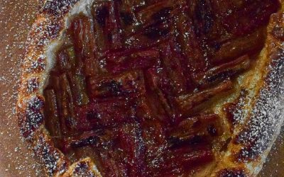 Snabb rabarber galette